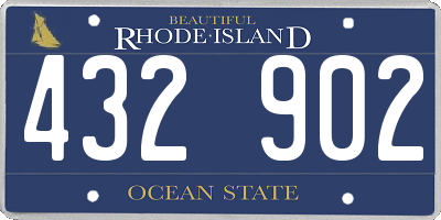 RI license plate 432902
