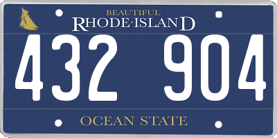 RI license plate 432904