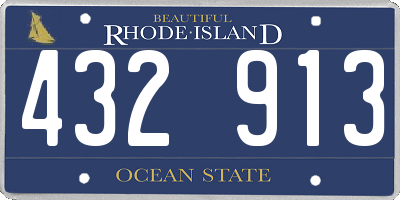 RI license plate 432913