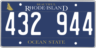 RI license plate 432944