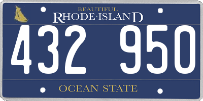 RI license plate 432950