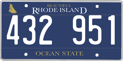 RI license plate 432951