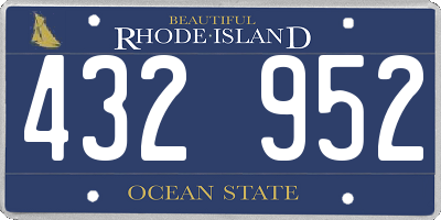 RI license plate 432952