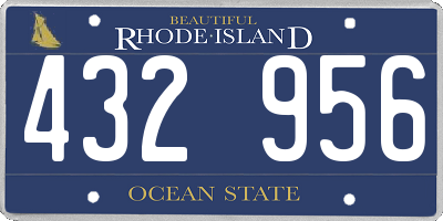 RI license plate 432956