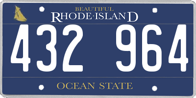 RI license plate 432964