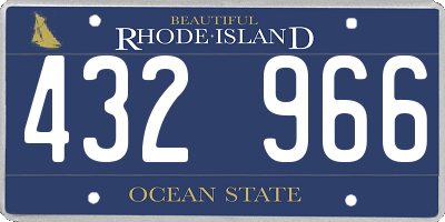 RI license plate 432966