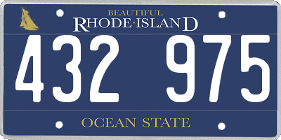 RI license plate 432975