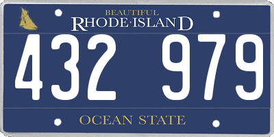 RI license plate 432979