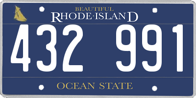 RI license plate 432991