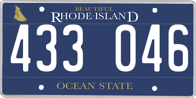 RI license plate 433046