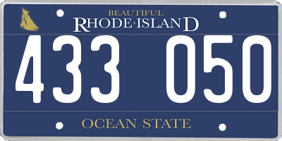 RI license plate 433050