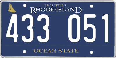 RI license plate 433051