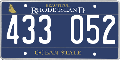 RI license plate 433052