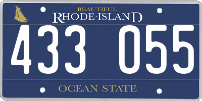 RI license plate 433055