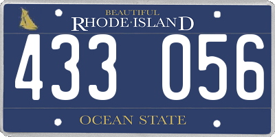 RI license plate 433056
