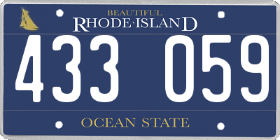 RI license plate 433059