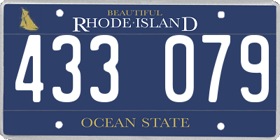 RI license plate 433079