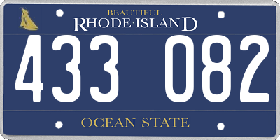 RI license plate 433082
