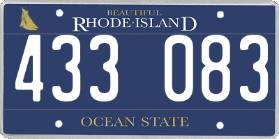 RI license plate 433083