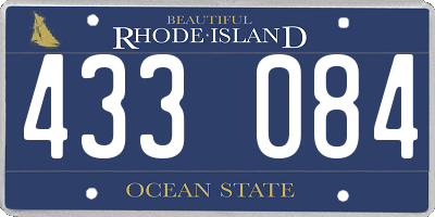 RI license plate 433084