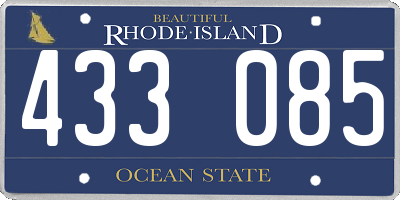 RI license plate 433085