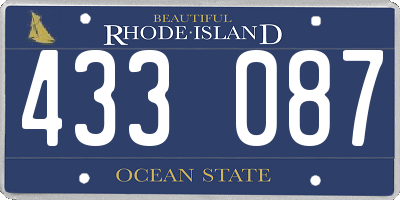 RI license plate 433087