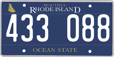 RI license plate 433088