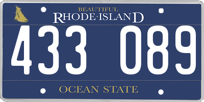 RI license plate 433089