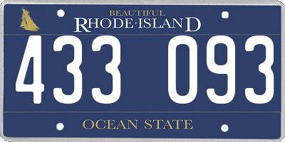 RI license plate 433093