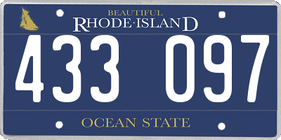 RI license plate 433097