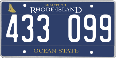 RI license plate 433099