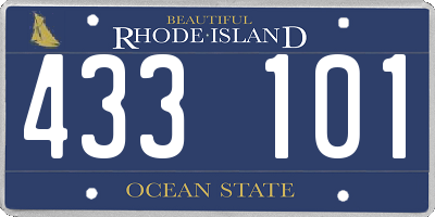 RI license plate 433101