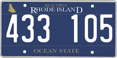 RI license plate 433105
