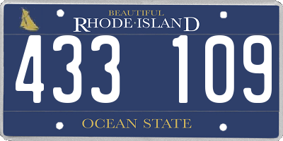 RI license plate 433109