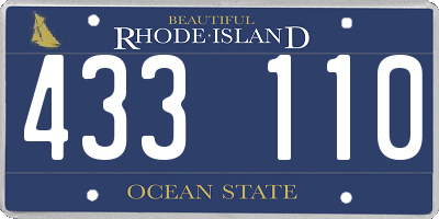 RI license plate 433110