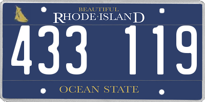 RI license plate 433119