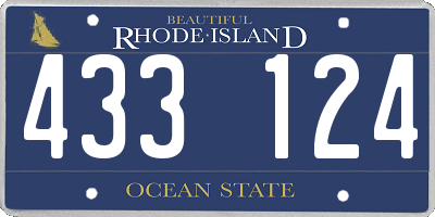 RI license plate 433124