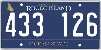 RI license plate 433126