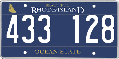 RI license plate 433128