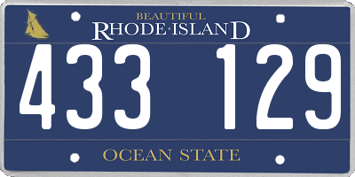 RI license plate 433129