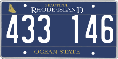 RI license plate 433146