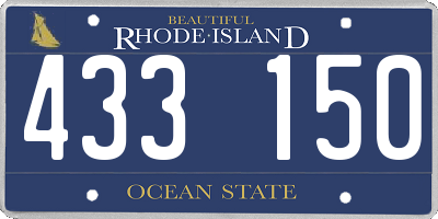 RI license plate 433150