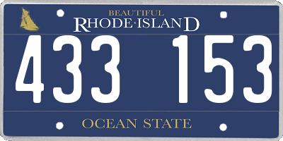 RI license plate 433153
