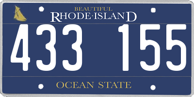 RI license plate 433155