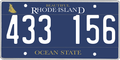 RI license plate 433156