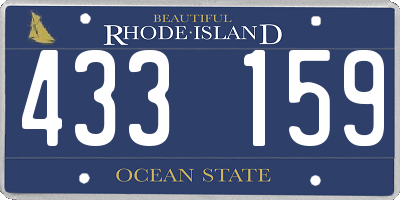 RI license plate 433159