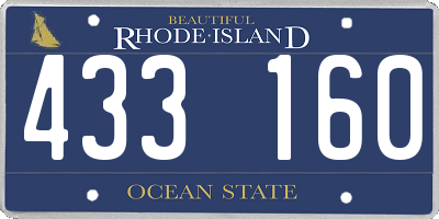 RI license plate 433160