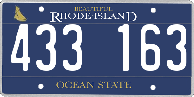 RI license plate 433163