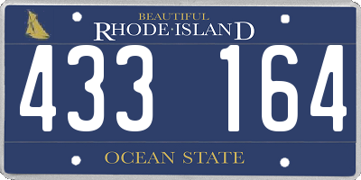RI license plate 433164