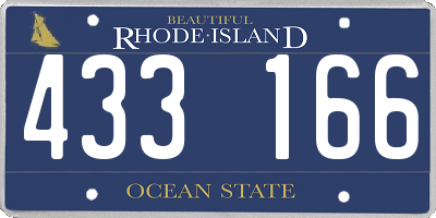 RI license plate 433166